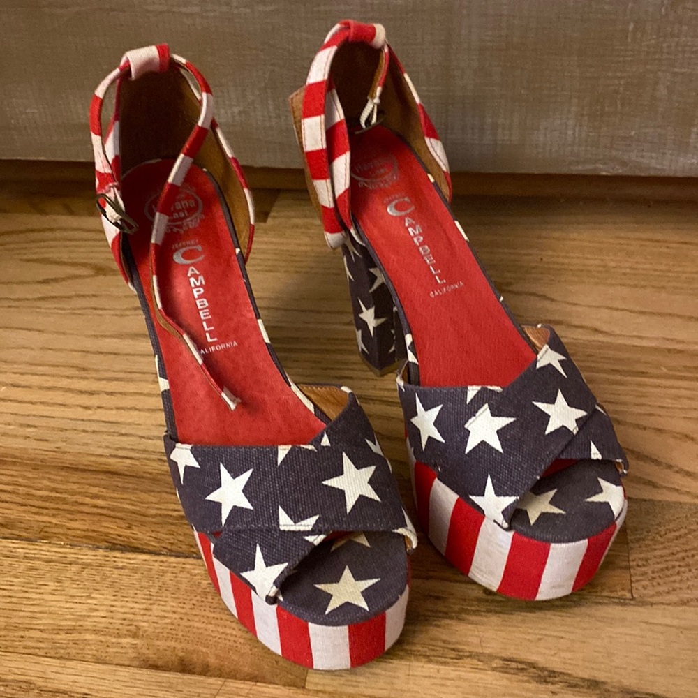Jeffrey Campbell stars and stripes platforms